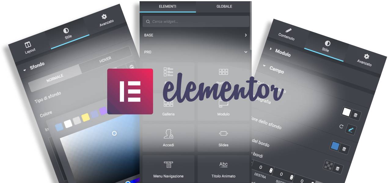 Personalizzare footer Elementor